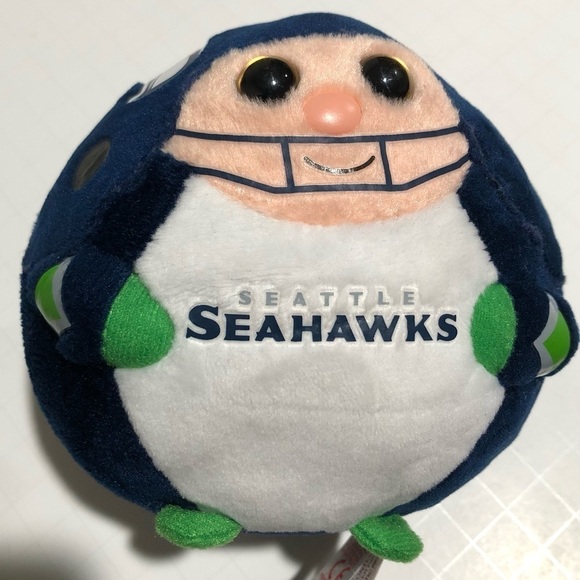 TY Beanie Ballz NFL Seatle Seahawks plush ball toy 4 1/2" 2016 - Picture 5 of 10